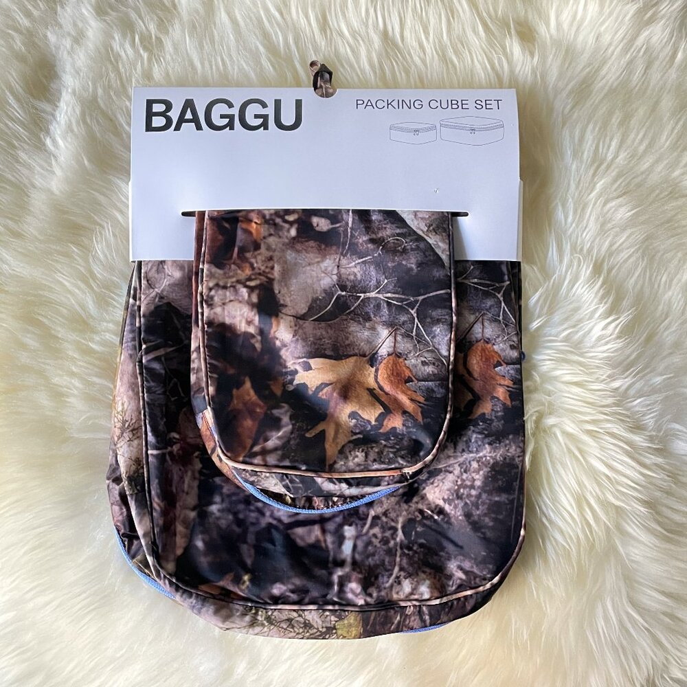 NWT Baggu Packing Cube Set - Photo Forest - Picture 2 of 6
